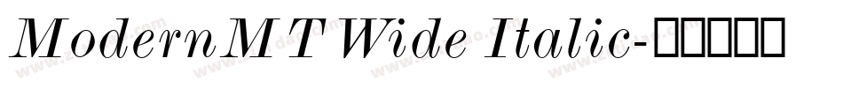 ModernMT Wide Italic字体转换